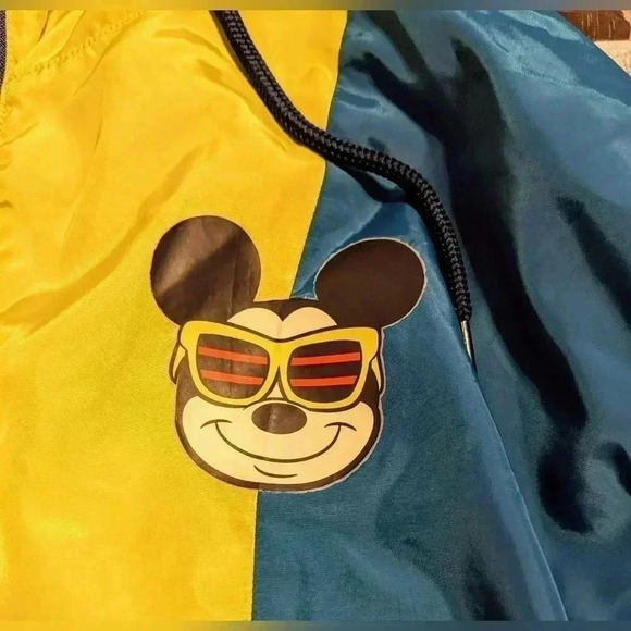 Disney Mickey Mouse Hooded Lightweight Windbreaker Jacket Retro Look Sz. Small - Picture 5 of 7